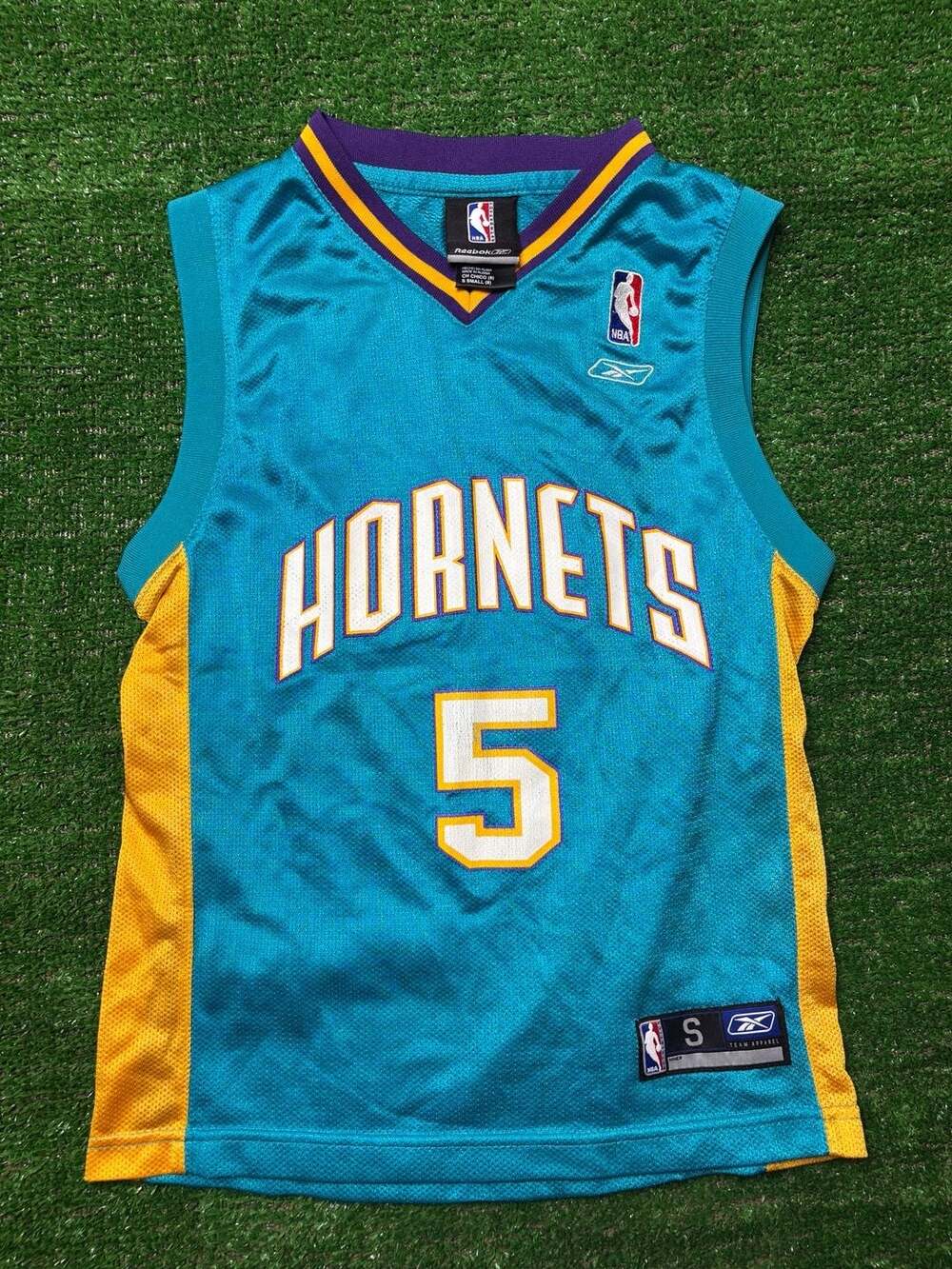 Reebok New Orleans Hornets Claxton #5 Youth Small Basketball Jersey